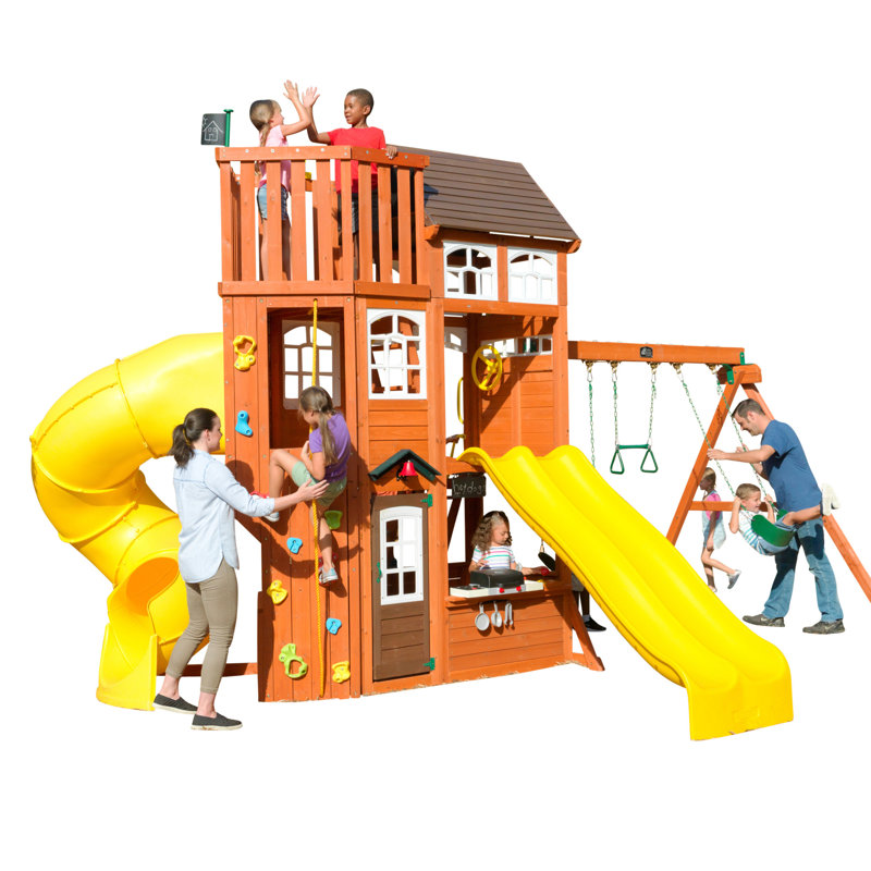 KidKraft Lookout Extreme Wooden Swing Set & Reviews Wayfair